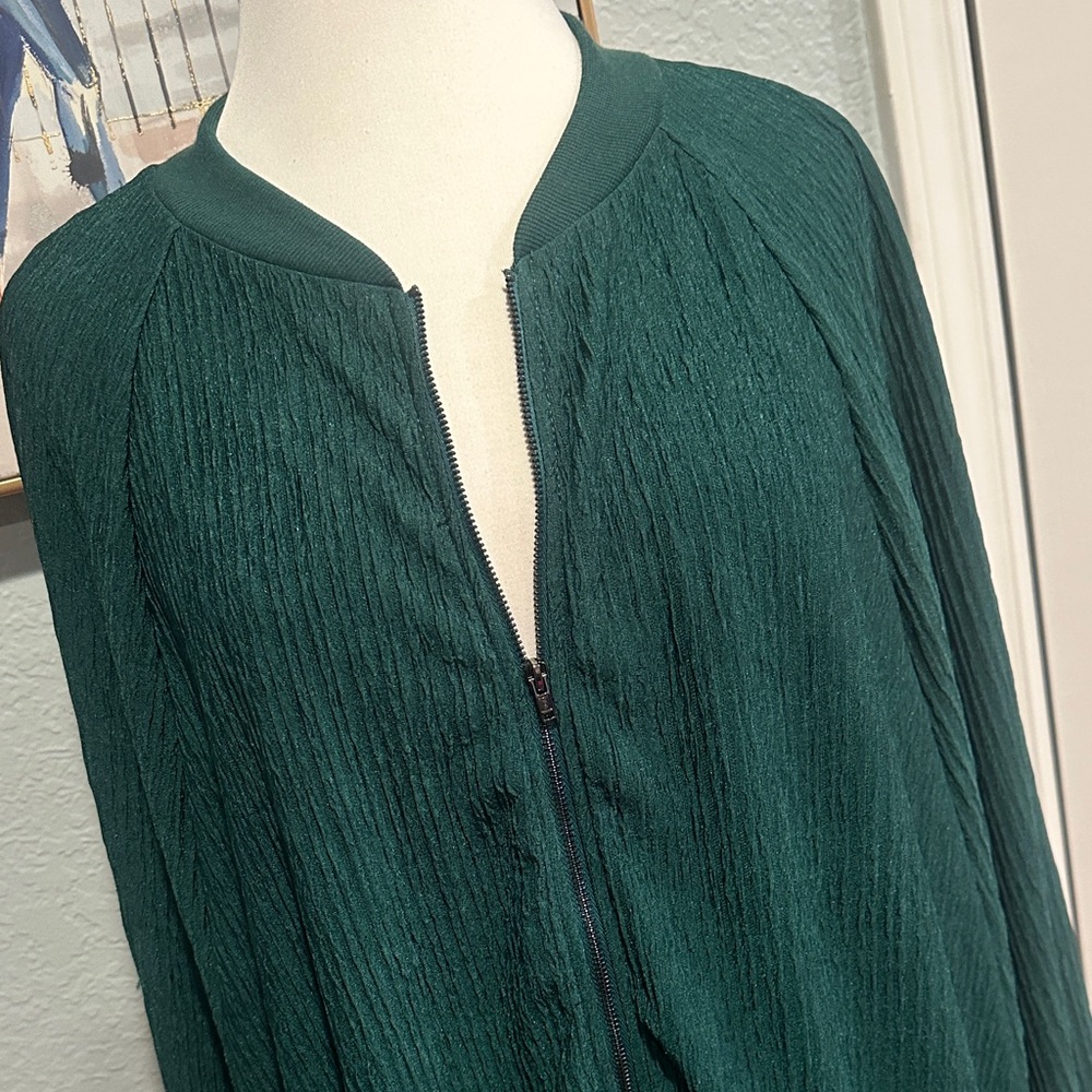 SHEIN Curve Sz 3X Forest Green Ribbed Utility Jacket - Picture 2 of 10